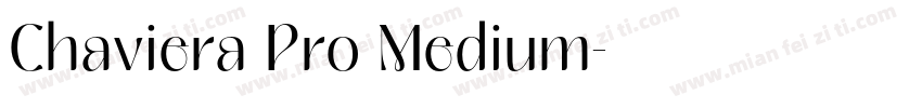 Chaviera Pro Medium字体转换